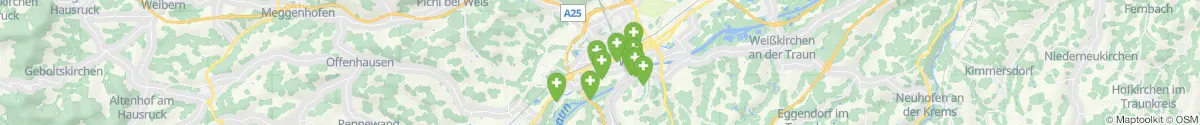 Map view for Pharmacies emergency services nearby Steinhaus (Wels  (Land), Oberösterreich)
